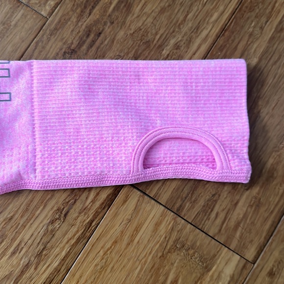 PINK Active Victorias Secret Hot Pink Cropped Long Sleeve - Picture 4 of 6